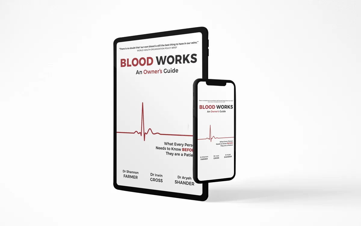 The Blood Works eBook on a tablet